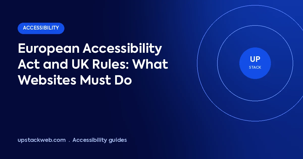 European Accessibility Act and UK rules