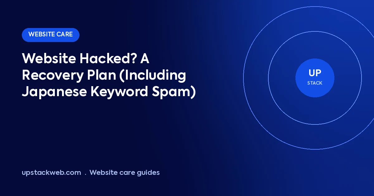 Hacked website recovery