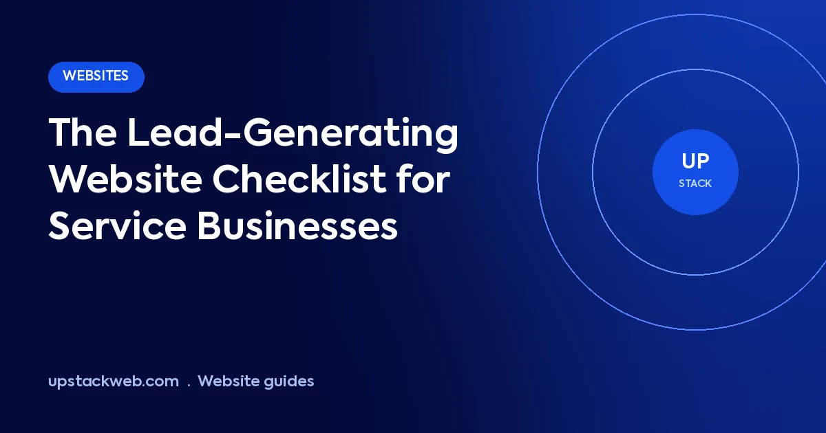 Lead-generating website checklist