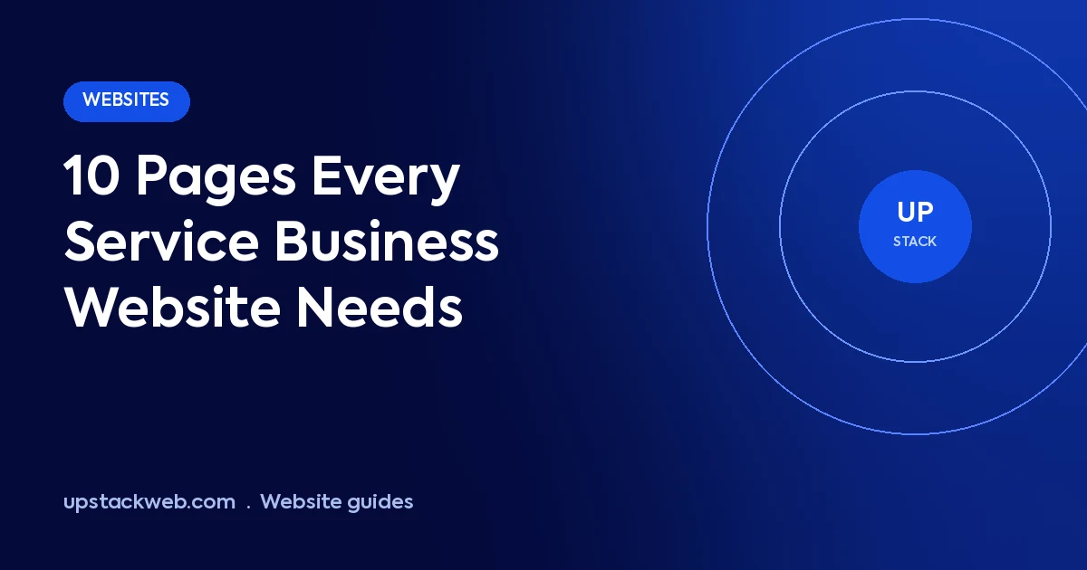 Pages every service business website needs