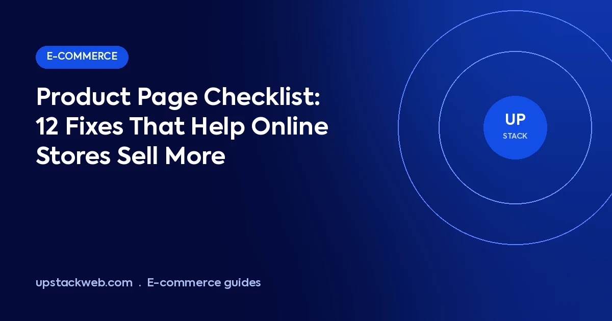 Product page checklist