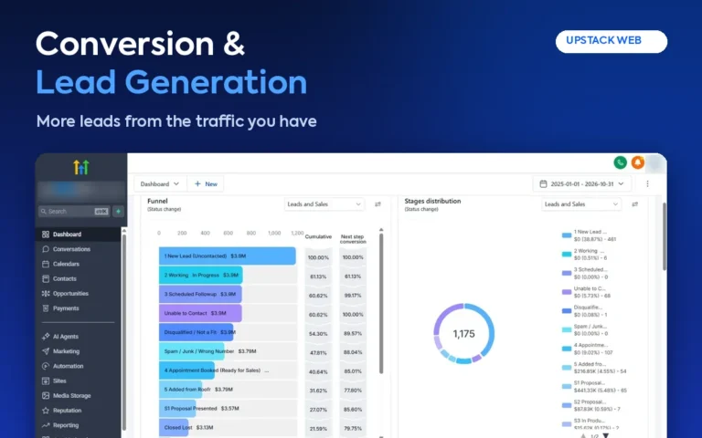 Conversion & Lead Generation by Upstack Web: More leads from the traffic you have