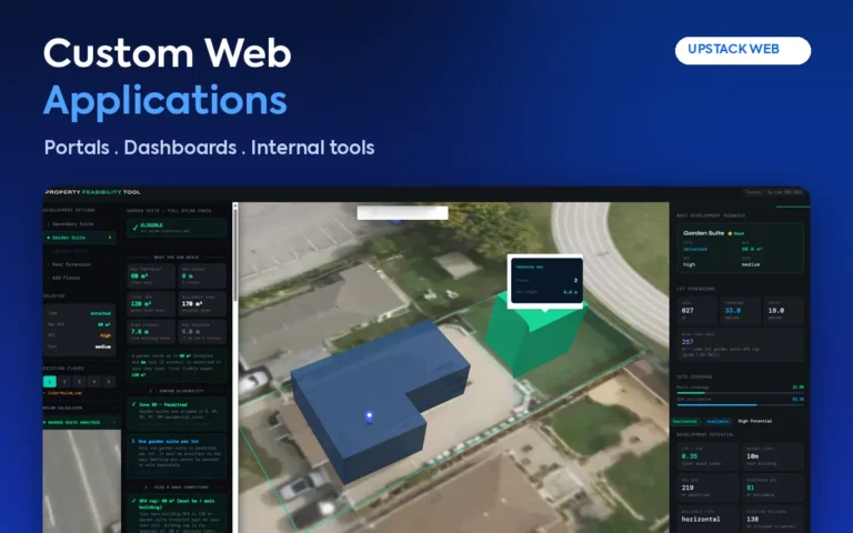 Custom Web Applications by Upstack Web: Portals, Dashboards, Internal tools