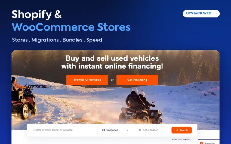 Shopify & WooCommerce Stores by Upstack Web: Stores, Migrations, Bundles, Speed