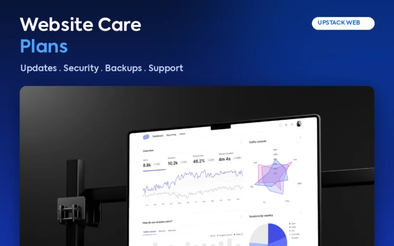 Website Care Plans by Upstack Web: Updates, Security, Backups, Support