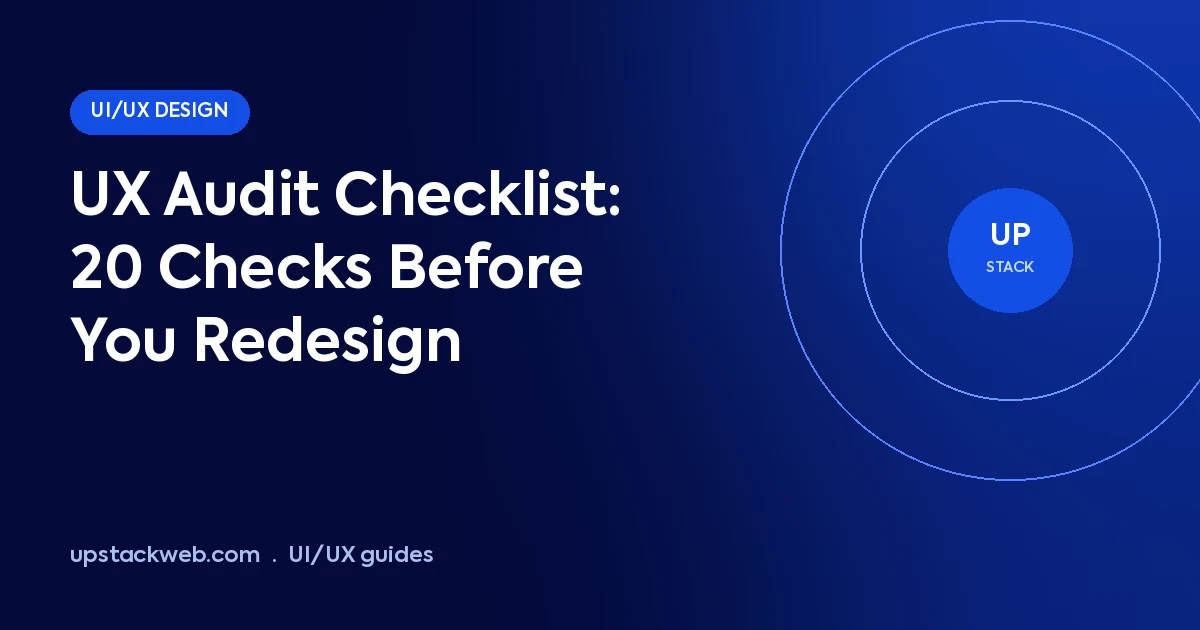UX audit checklist