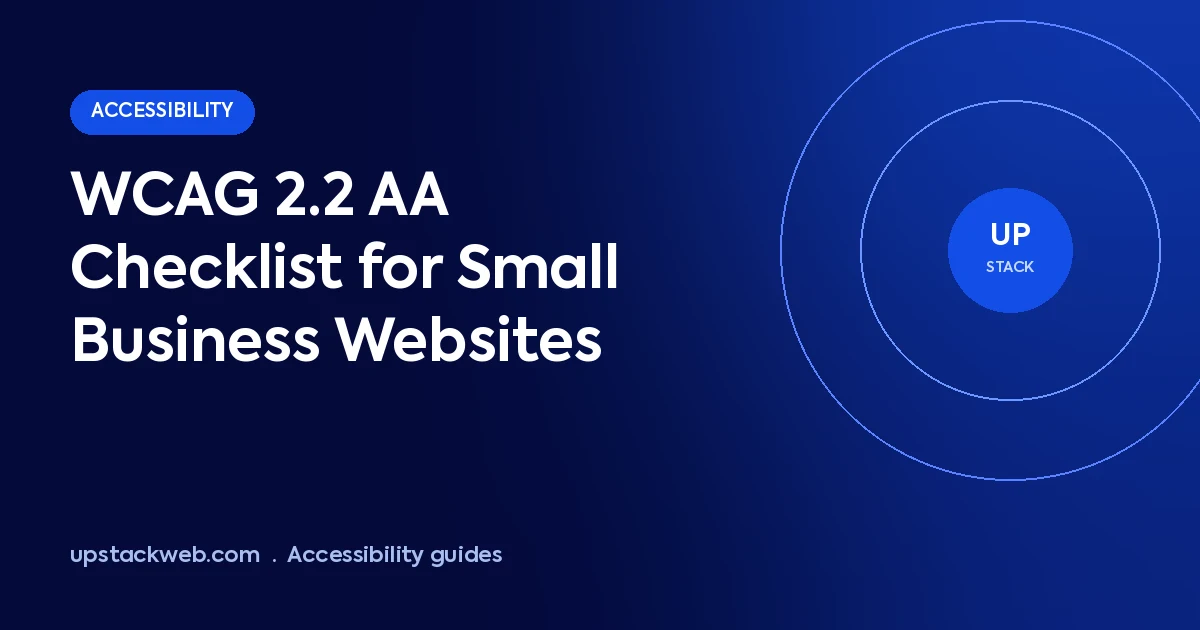 WCAG 2.2 AA checklist