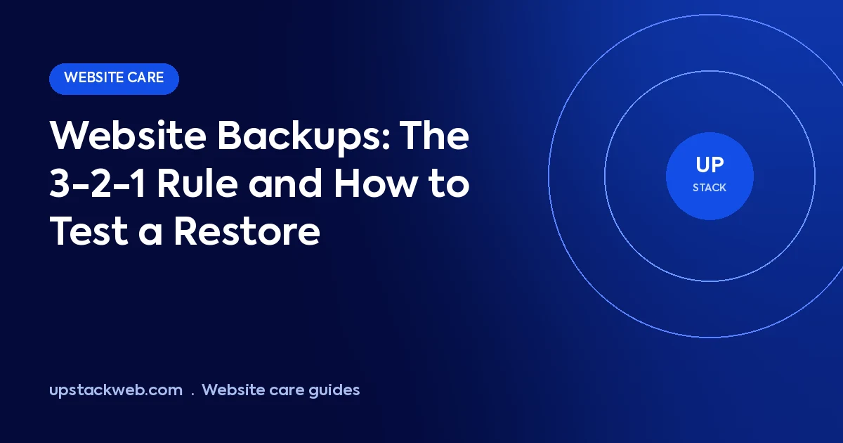 Website backup strategy