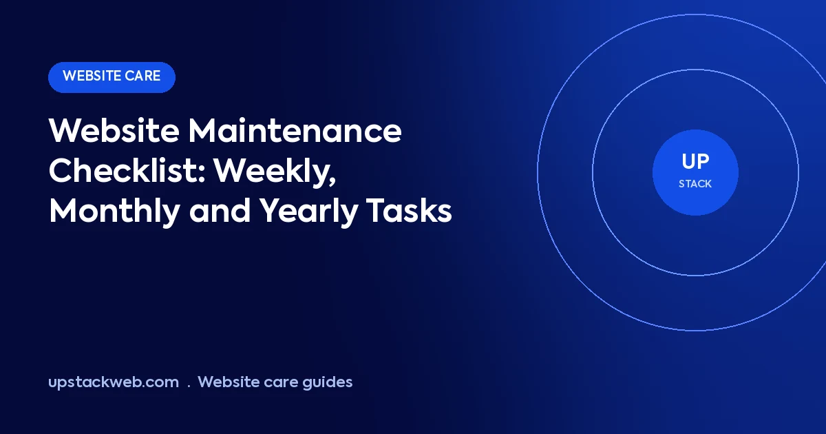 Website maintenance checklist