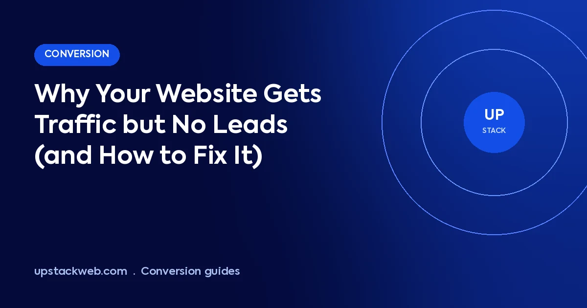 Website traffic but no leads